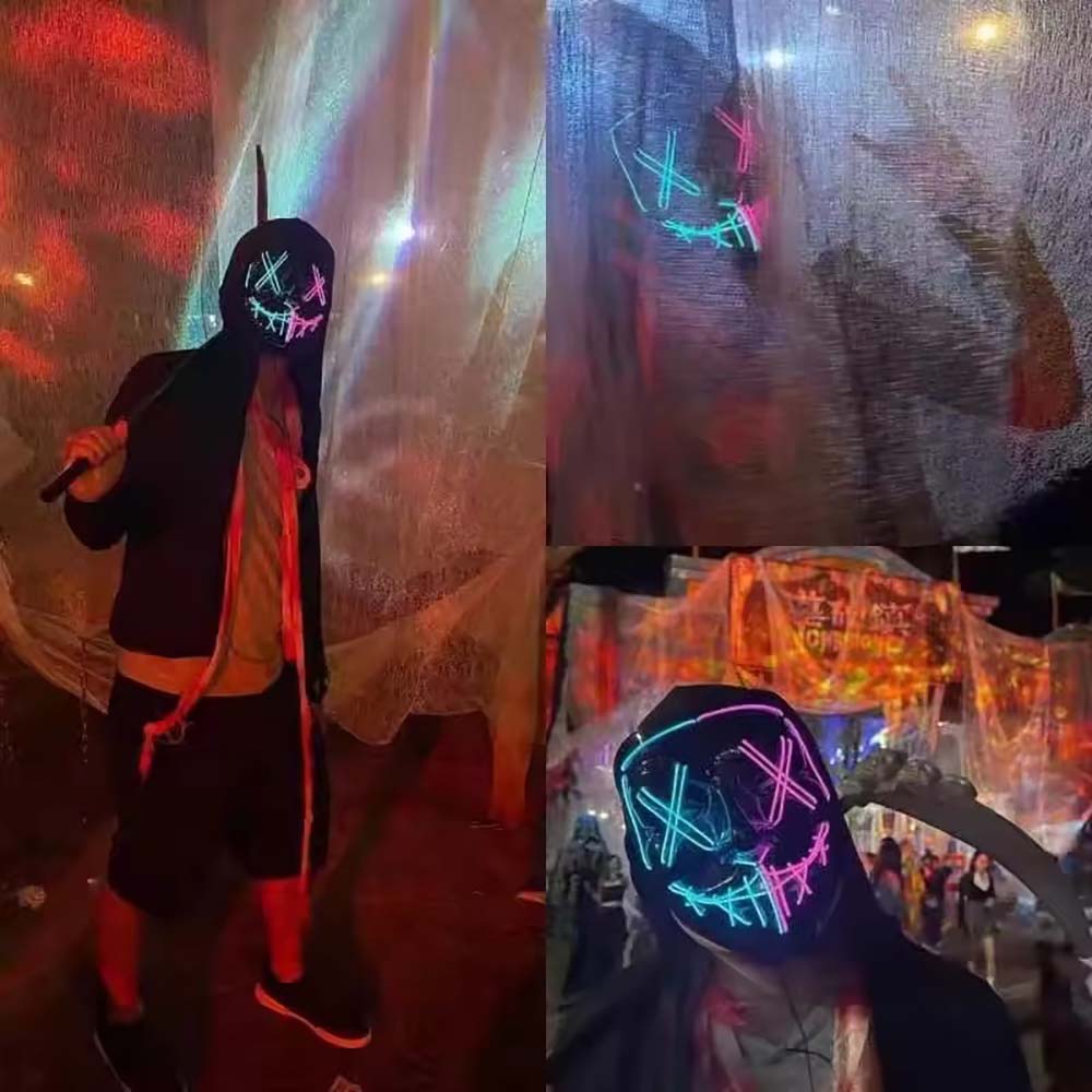 Wireless Neon LED Purge Mask G - огляд і ціна Led Purge Mask Halloween