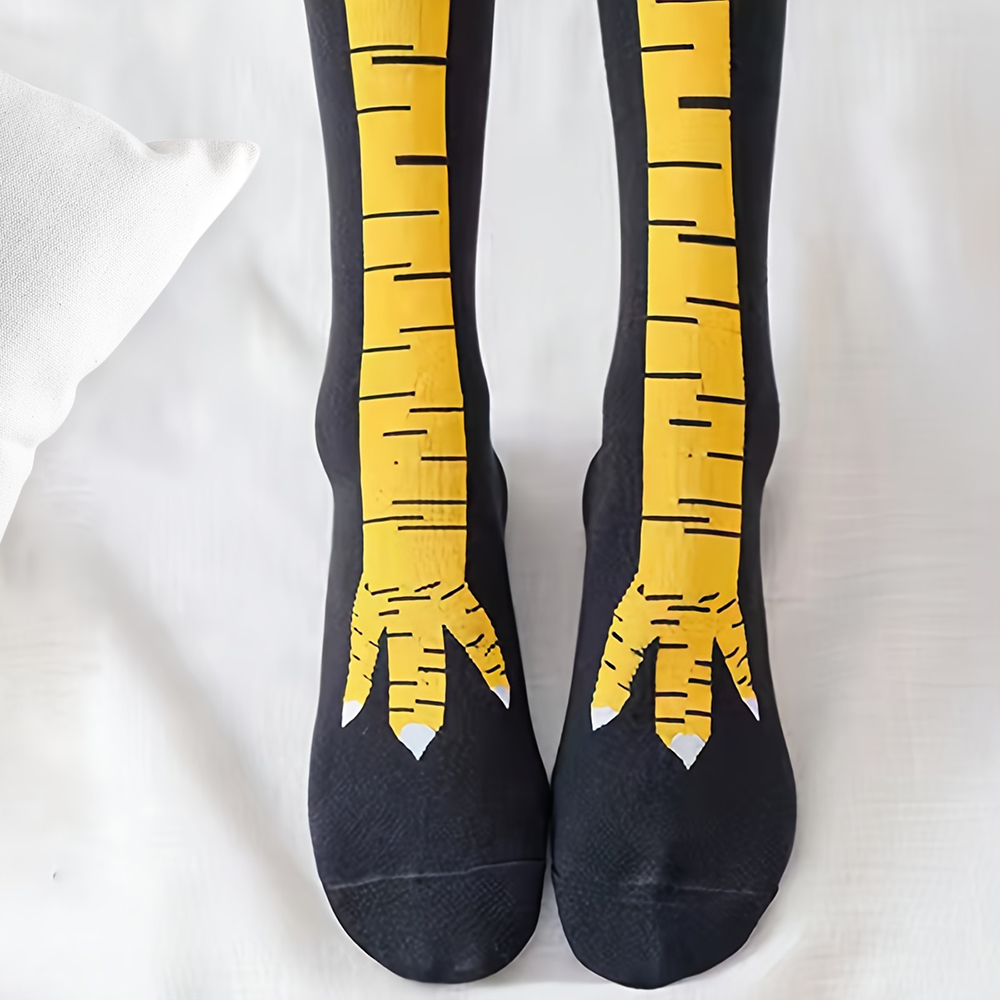 1/2/5/10 Pairs Women Knee High - огляд і ціна Funny Chicken Leg Socks