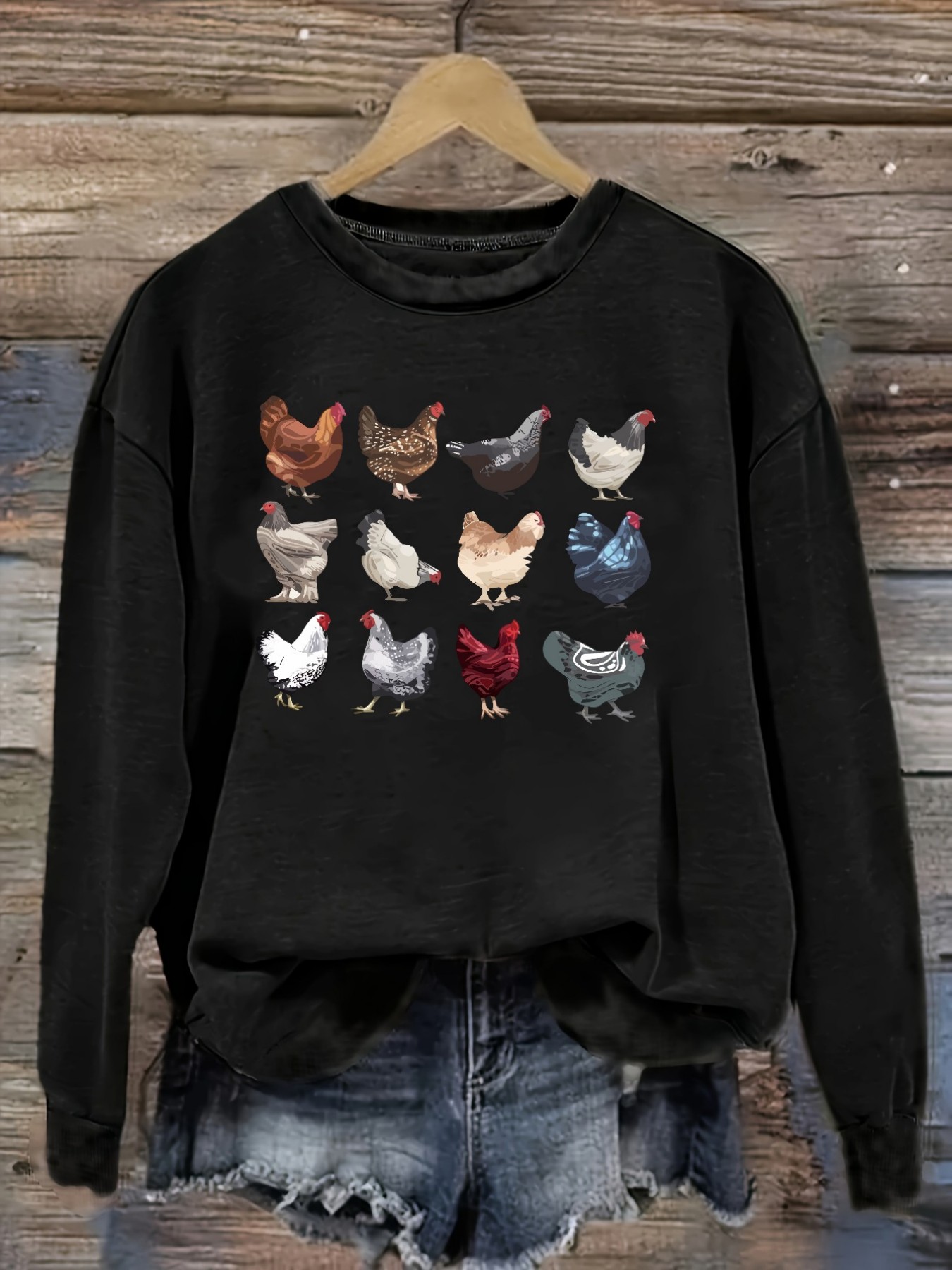 Women's Casual Long Sleeve Cre - огляд і ціна Costumes