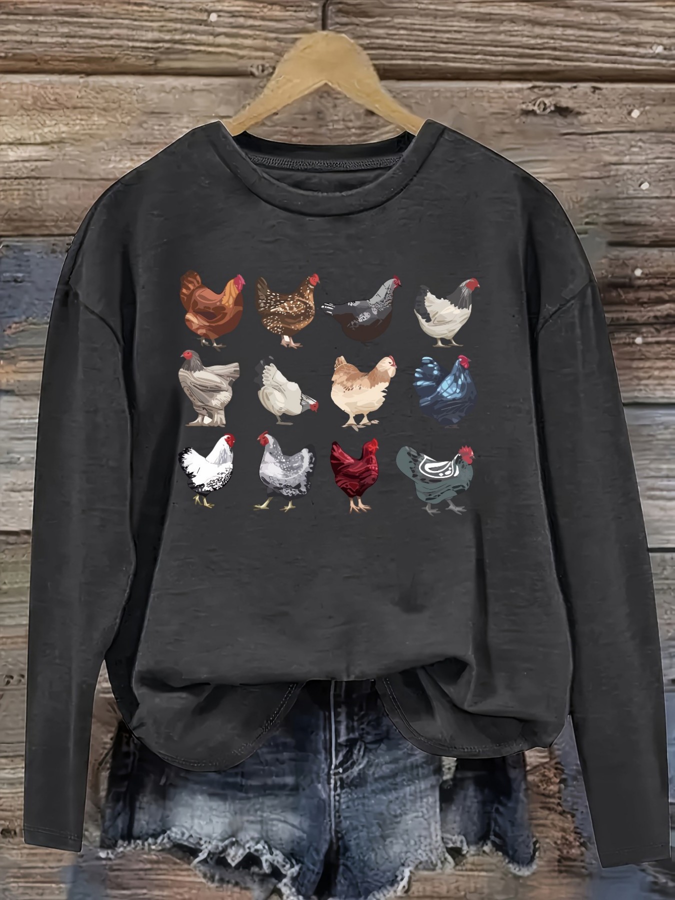 Women's Casual Long Sleeve Cre - огляд і ціна Costumes