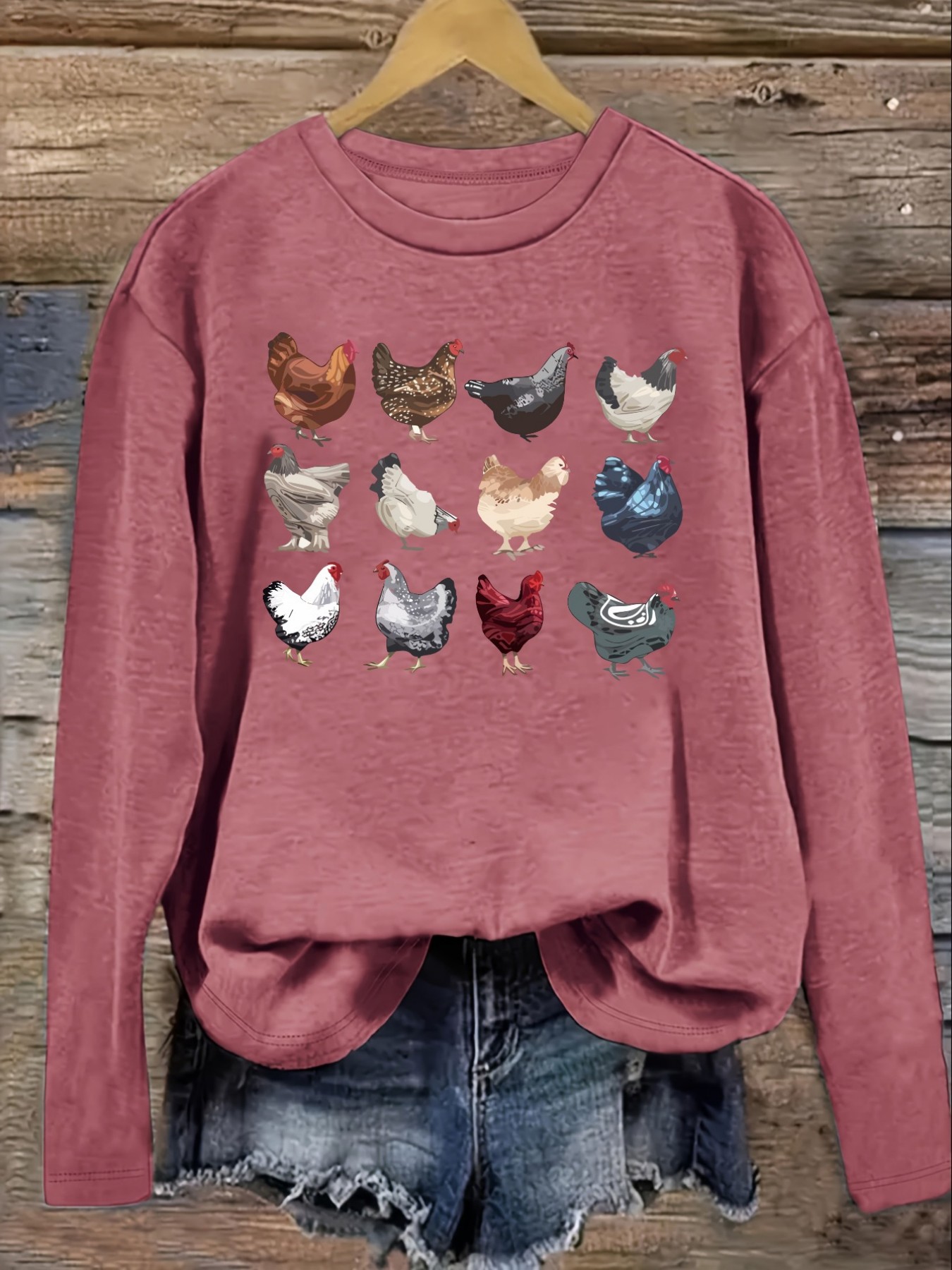 Women's Casual Long Sleeve Cre - огляд і ціна Costumes