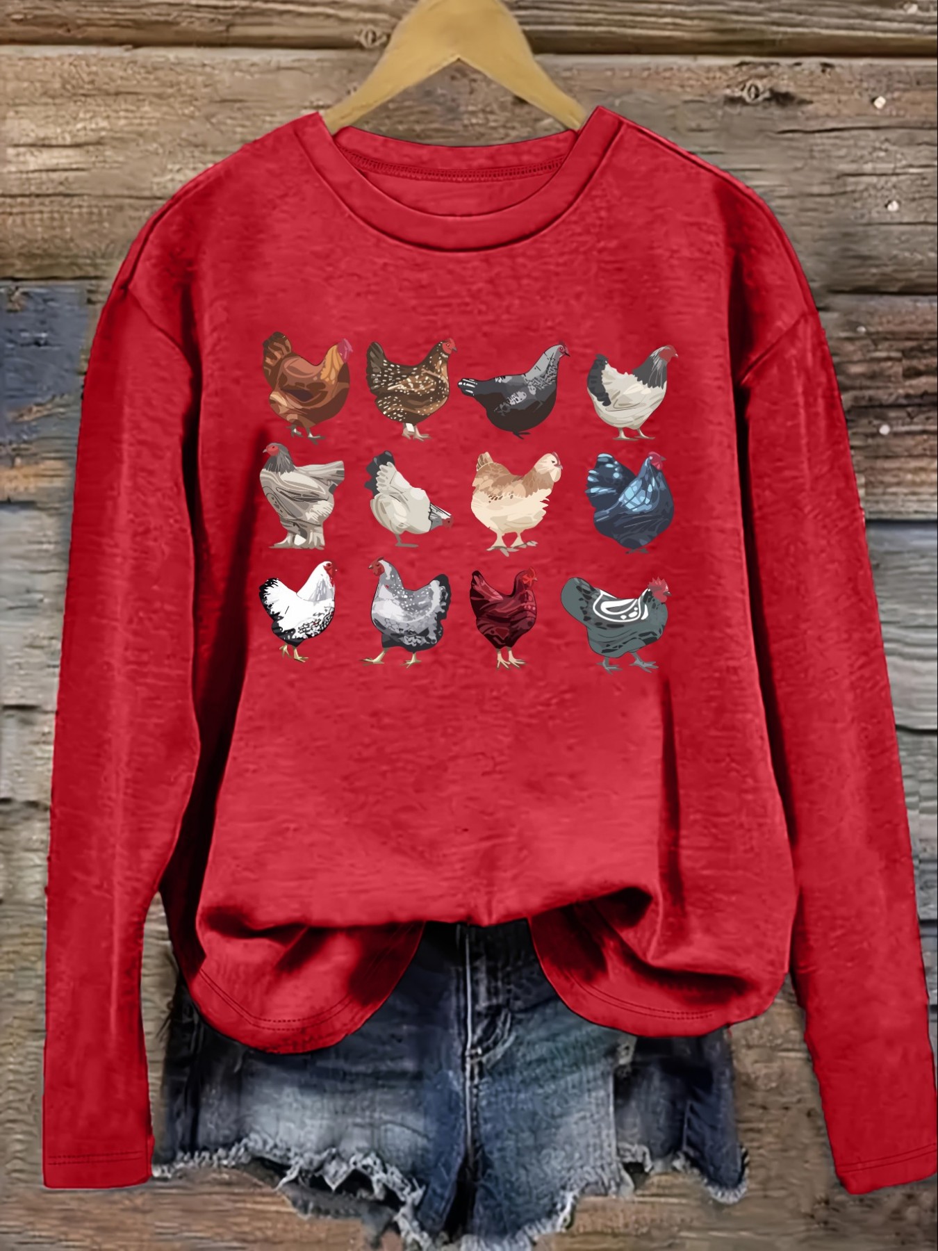 Women's Casual Long Sleeve Cre - огляд і ціна Costumes