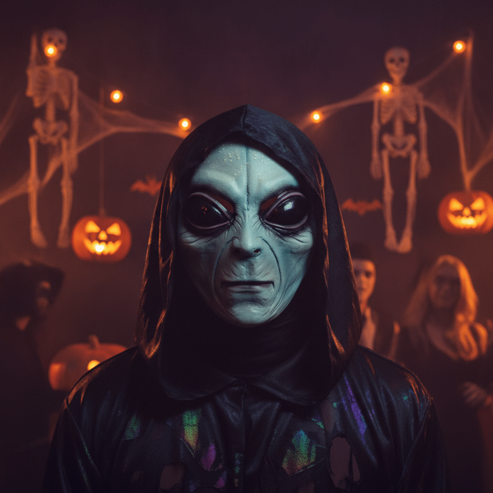 Latex Material Alien Mask Full - огляд і ціна Latex Alien Mask Realistic