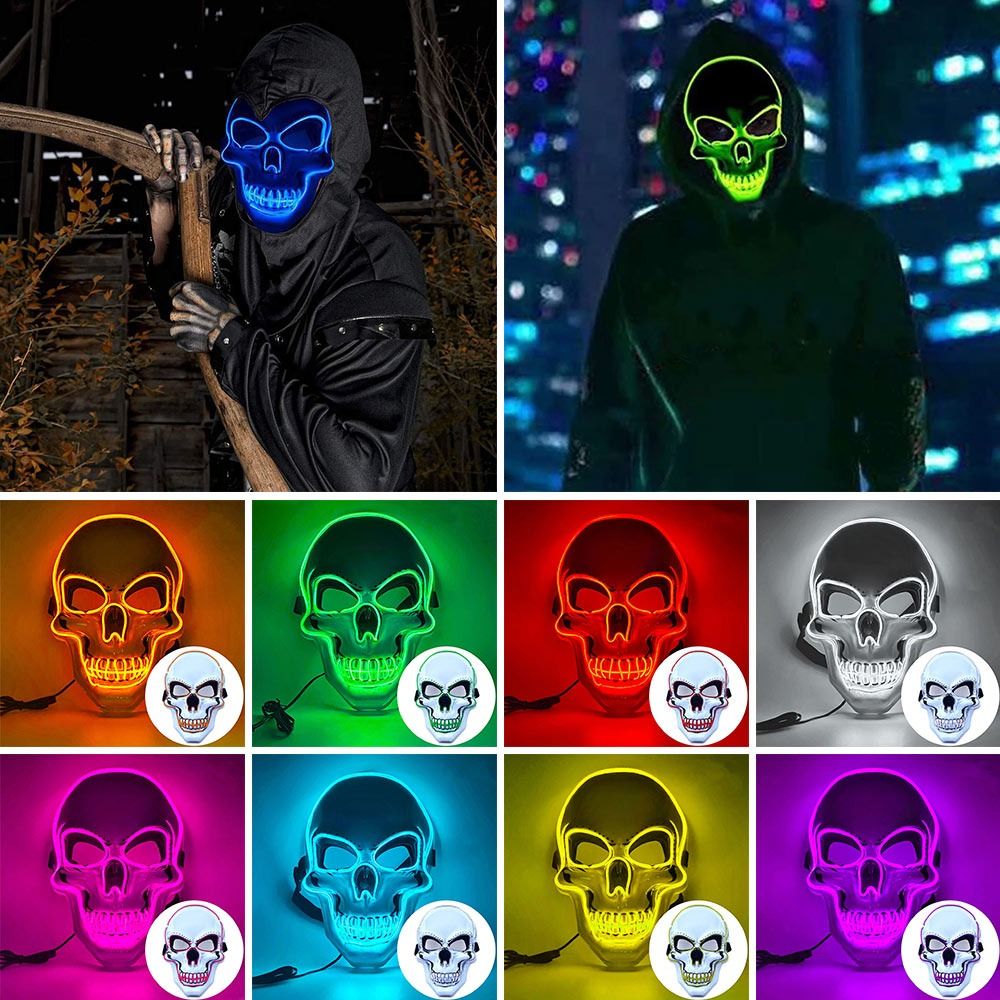 Fashion Horror Halloween Skull - огляд і ціна Led Purge Mask Halloween