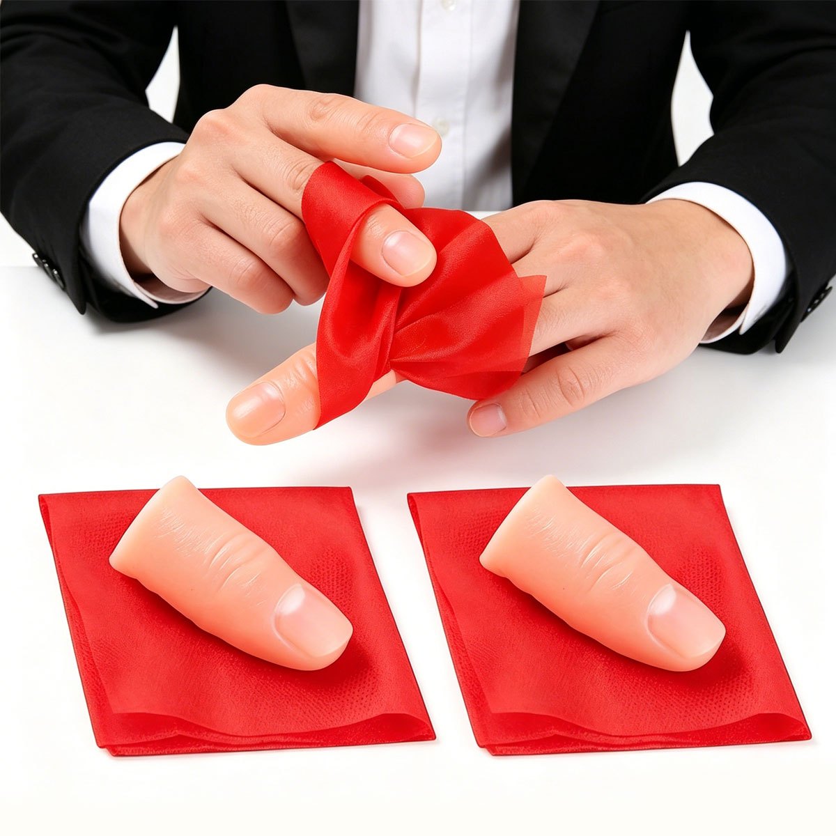 3set Scarf-Vanish Magic Thumb  - огляд і ціна Thumb Tip Magic Trick Set