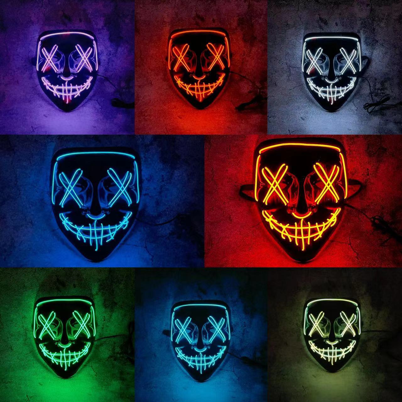 Wireless Neon LED Purge Mask M - огляд і ціна Led Purge Mask Halloween