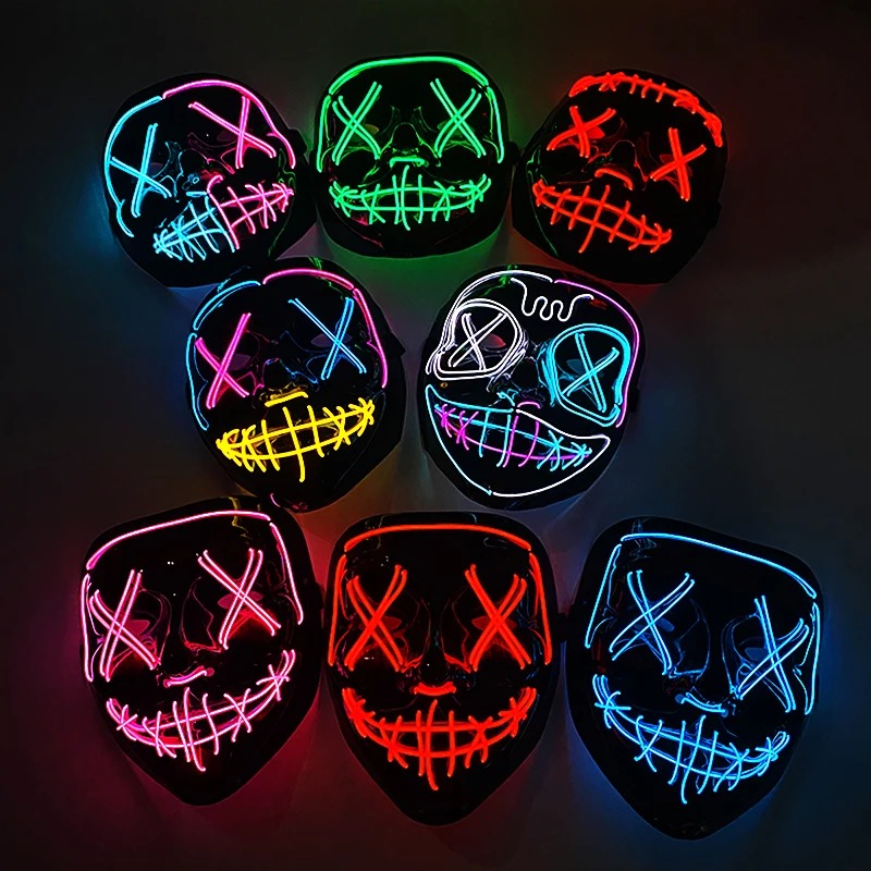 Wireless Neon LED Purge Mask M - огляд і ціна Led Purge Mask Halloween