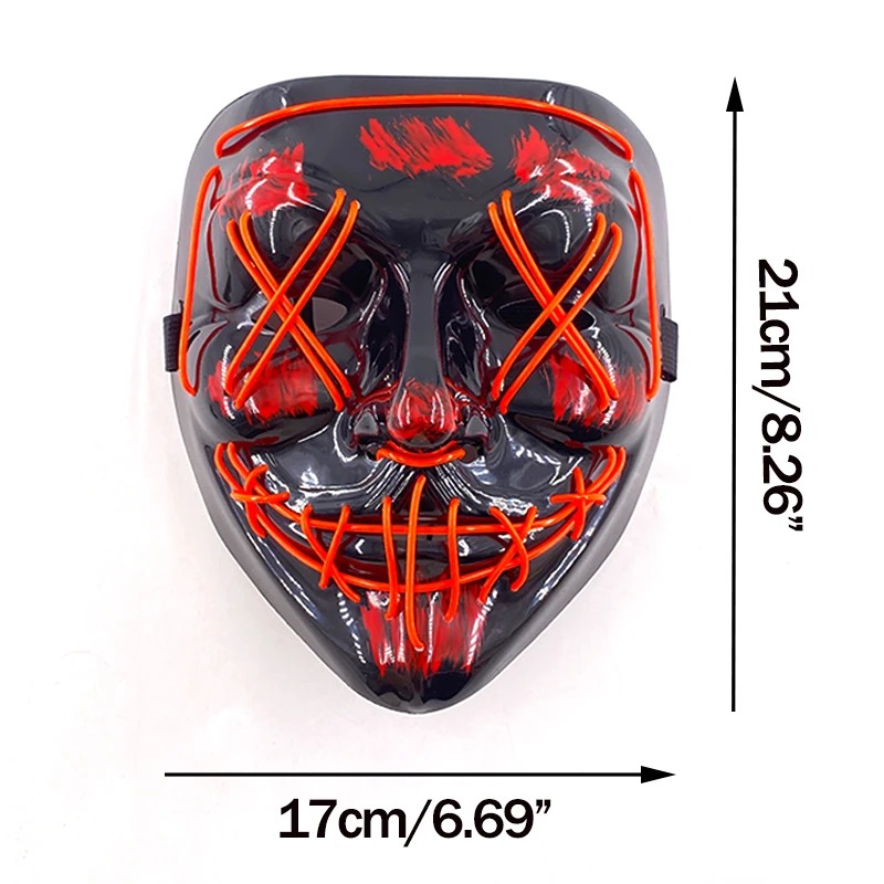 Wireless Neon LED Purge Mask M - огляд і ціна Led Purge Mask Halloween