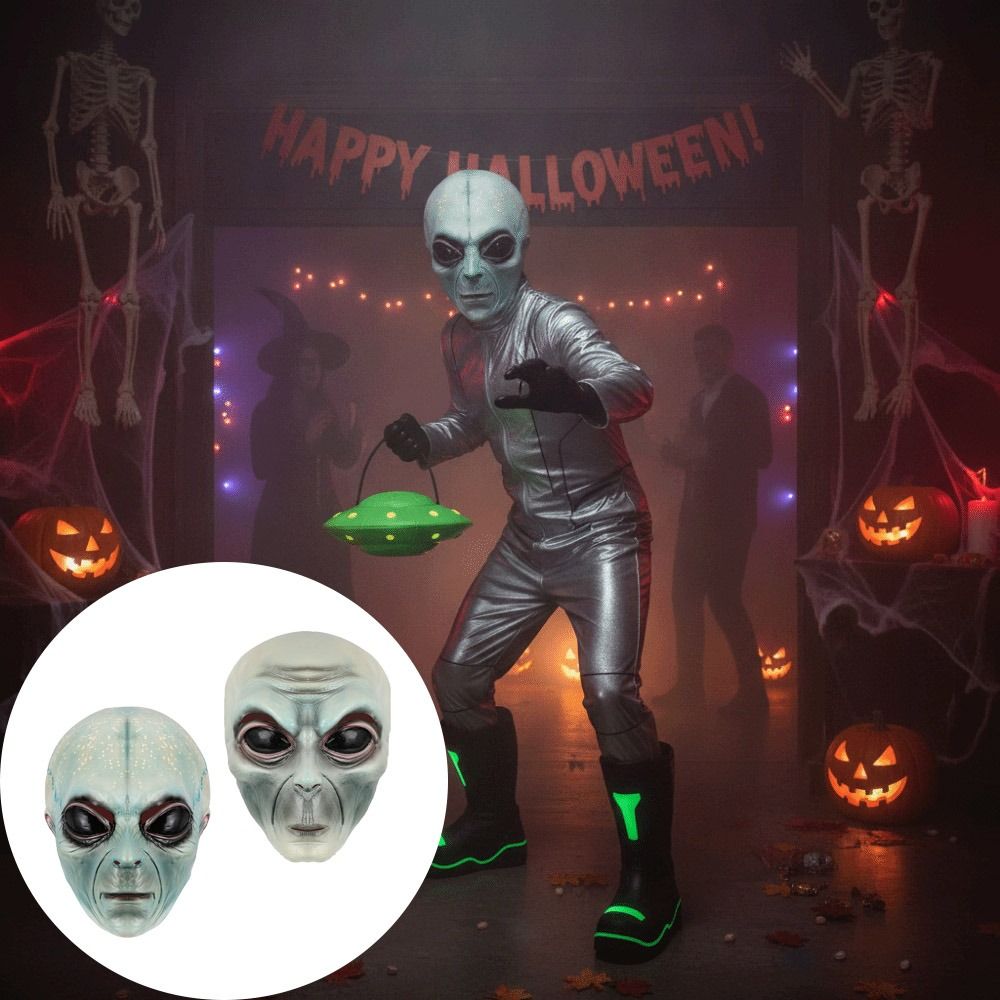 Latex Material Alien Mask Gree - огляд і ціна Latex Alien Mask Realistic
