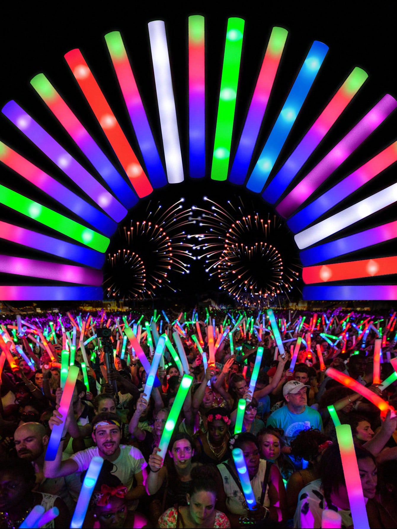 20/30pcs LED Foam Glow Sticks  - огляд і ціна Flashing Led Foam Sticks Party