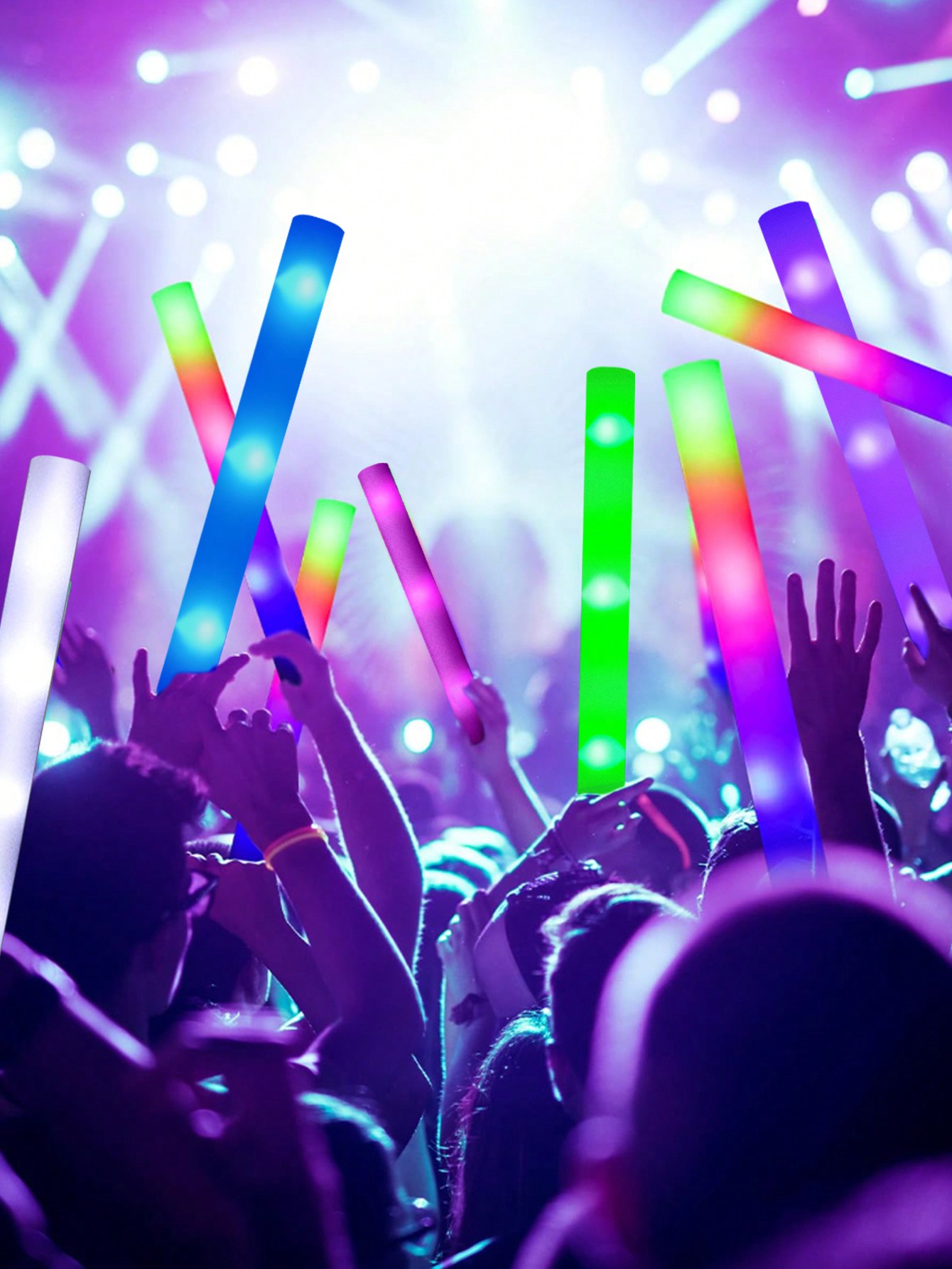 20/30pcs LED Foam Glow Sticks  - огляд і ціна Flashing Led Foam Sticks Party
