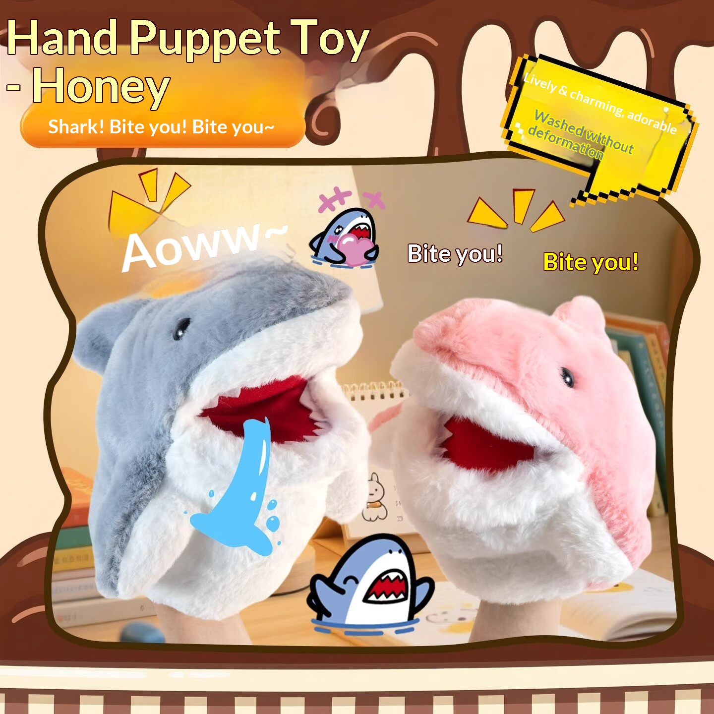 Shark Hand Puppet Plush Shark  - огляд і ціна Prank Toys