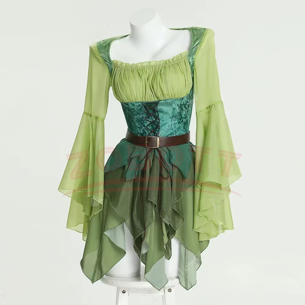 Women's Elf Medieval Green Fai - огляд і ціна Medieval Renaissance Dress Women