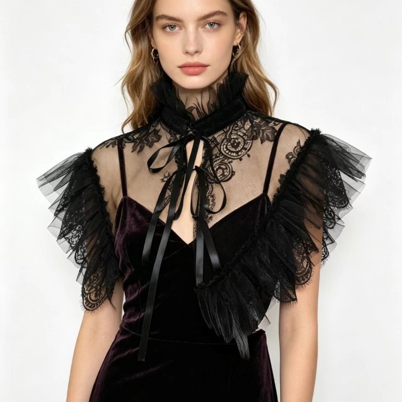 Gothic Style Lace Tulle False  - огляд і ціна Costumes