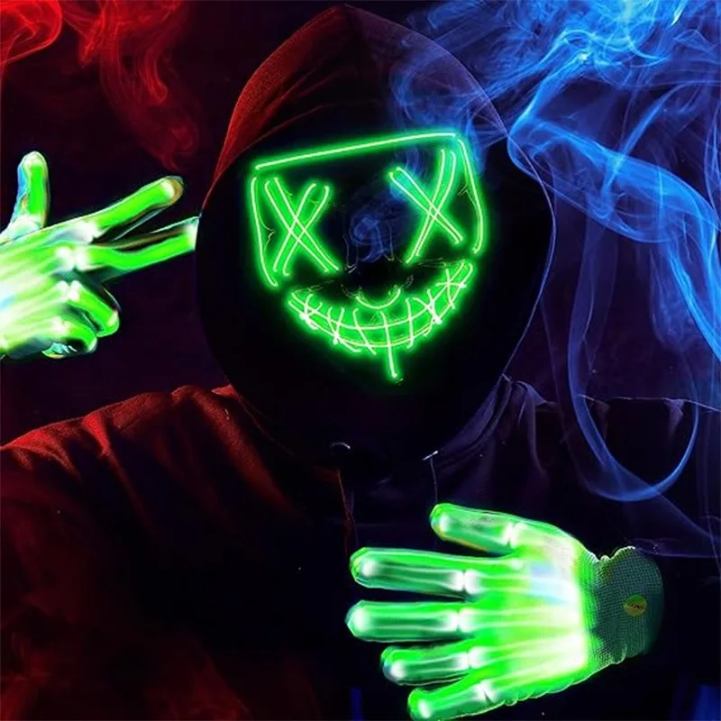 Led Mask Halloween Carnival Ch - огляд і ціна Led Purge Mask Halloween