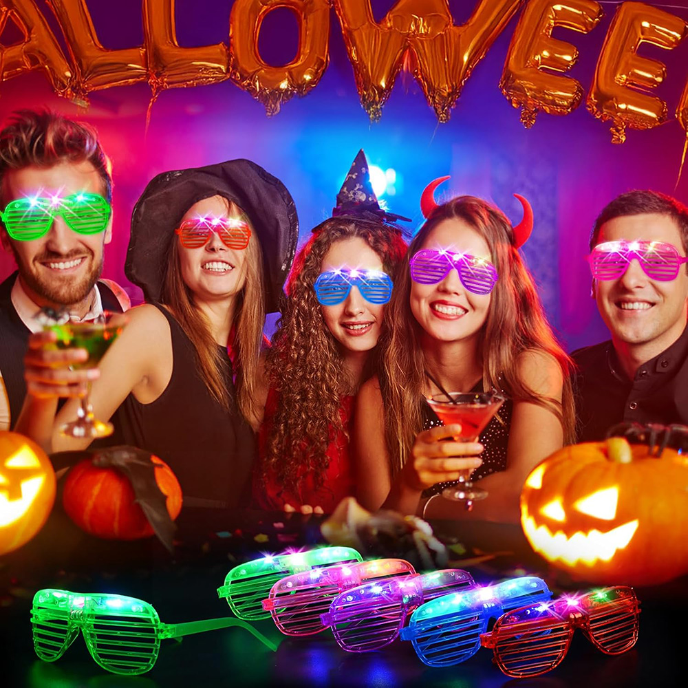 LED Glasses 6 Neon Colors Glow - огляд і ціна Glow In The Dark Party Glasses