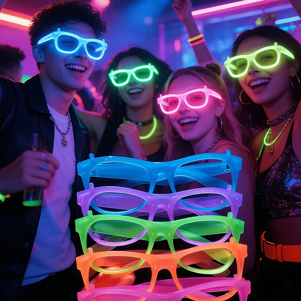 5/12pcs UV Glow in The Dark Gl - огляд і ціна Glow In The Dark Party Glasses
