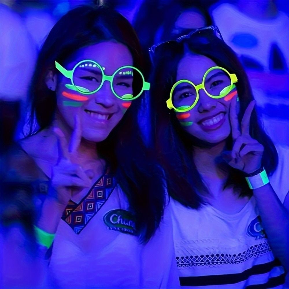 5/12pcs UV Glow in The Dark Gl - огляд і ціна Glow In The Dark Party Glasses