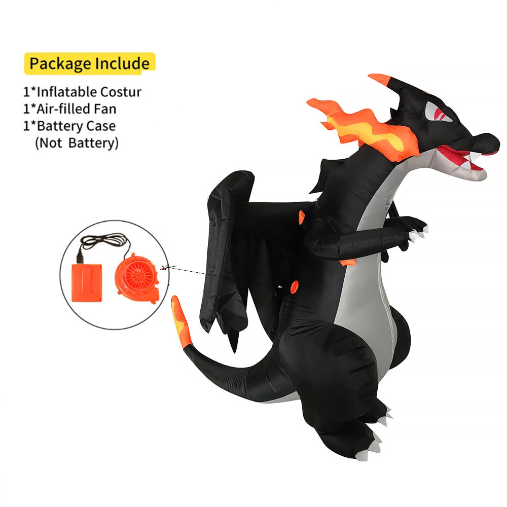 Adult Inflatable Black A fire- - огляд і ціна Inflatable Dinosaur Costume Adult