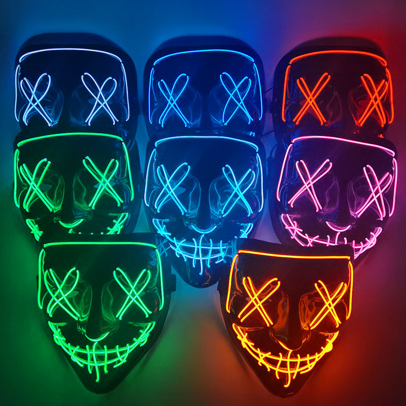 1P Scary Halloween Colplay Lig - огляд і ціна Led Purge Mask Halloween