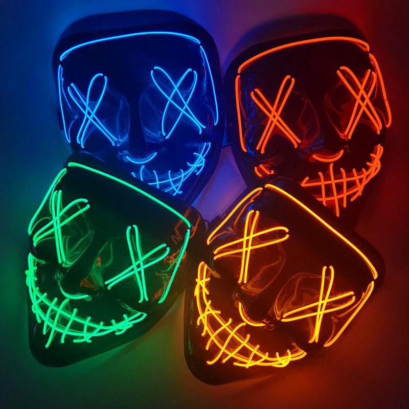 1P Scary Halloween Colplay Lig - огляд і ціна Led Purge Mask Halloween